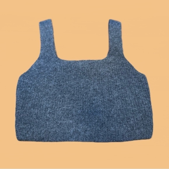 NWT Everlane The Cozy Stretch Tank in Heather Charcoal, Wool Blend, Super Soft S - Picture 8 of 15